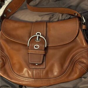 Coach vintage Soho Tan Leather Shoulder Bag